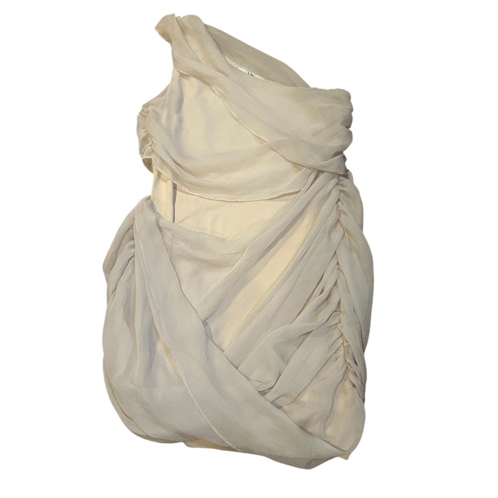 NWT one shoulder drape dress by Ya in blush